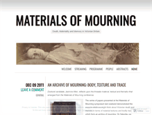 Tablet Screenshot of materialsofmourning.wordpress.com