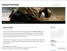 Tablet Screenshot of halaqahkeluarga.wordpress.com