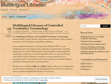 Tablet Screenshot of multilinguallibrarian.wordpress.com