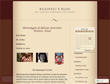 Tablet Screenshot of kgaines1.wordpress.com