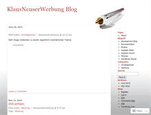 Tablet Screenshot of klausneuserwerbung.wordpress.com