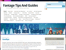 Tablet Screenshot of fantageguiderockz.wordpress.com