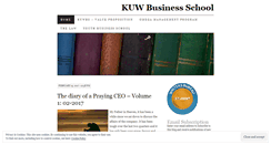 Desktop Screenshot of kuwbusinessschool.wordpress.com