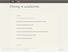 Tablet Screenshot of drivinginsandstorms.wordpress.com