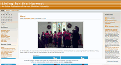 Desktop Screenshot of living4harvest.wordpress.com
