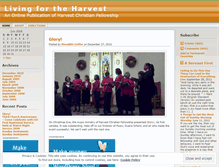 Tablet Screenshot of living4harvest.wordpress.com