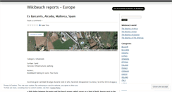 Desktop Screenshot of europewikibeach.wordpress.com