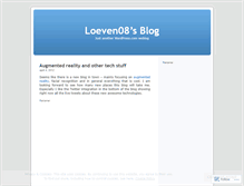 Tablet Screenshot of loeven08.wordpress.com