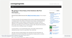Desktop Screenshot of oversigningnotes.wordpress.com