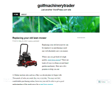 Tablet Screenshot of golfmachinerytrader.wordpress.com