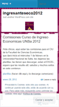 Mobile Screenshot of ingresanteseco2012.wordpress.com