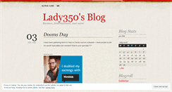 Desktop Screenshot of lady350.wordpress.com