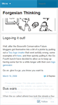 Mobile Screenshot of forgesianthinking.wordpress.com