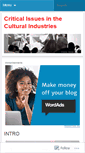 Mobile Screenshot of criticalissuesintheculturalindustries.wordpress.com