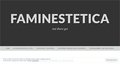 Desktop Screenshot of faminestetica.wordpress.com