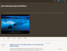 Tablet Screenshot of journalismprojectambition.wordpress.com