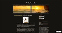 Desktop Screenshot of collegehealthandwellness.wordpress.com