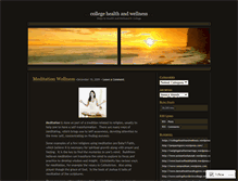Tablet Screenshot of collegehealthandwellness.wordpress.com