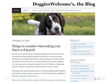 Tablet Screenshot of doggieswelcome.wordpress.com