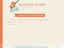 Tablet Screenshot of hearteningthoughts.wordpress.com