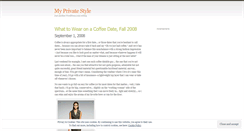 Desktop Screenshot of myprivatestyle.wordpress.com