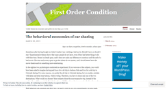 Desktop Screenshot of firstordercondition.wordpress.com