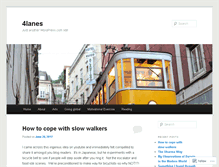 Tablet Screenshot of 4lanes.wordpress.com