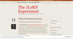 Desktop Screenshot of jlernexperiment.wordpress.com