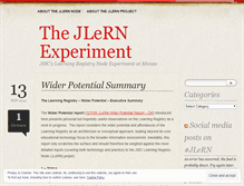 Tablet Screenshot of jlernexperiment.wordpress.com
