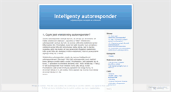 Desktop Screenshot of inteligentnyautoresponder.wordpress.com