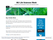 Tablet Screenshot of mulifesciencesweek.wordpress.com