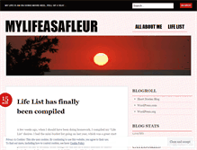 Tablet Screenshot of mylifeasafleur.wordpress.com