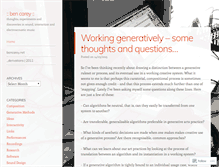 Tablet Screenshot of benjamincarey.wordpress.com
