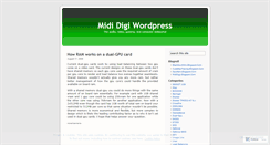 Desktop Screenshot of mididigi.wordpress.com