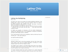 Tablet Screenshot of latinachic.wordpress.com