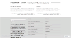 Desktop Screenshot of ifrslist.wordpress.com