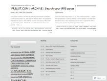 Tablet Screenshot of ifrslist.wordpress.com