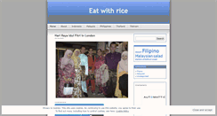 Desktop Screenshot of eatwithrice.wordpress.com