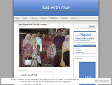 Tablet Screenshot of eatwithrice.wordpress.com
