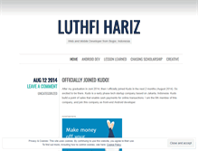 Tablet Screenshot of luthfihariz.wordpress.com