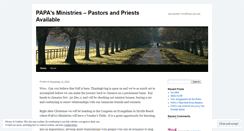 Desktop Screenshot of papasministries.wordpress.com