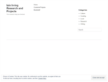 Tablet Screenshot of iainirvingresearchandprojects.wordpress.com