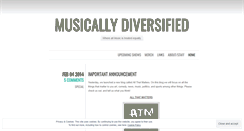 Desktop Screenshot of musicallydiversified.wordpress.com