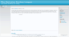 Desktop Screenshot of emirateshockeyleague.wordpress.com