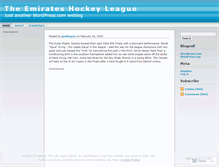 Tablet Screenshot of emirateshockeyleague.wordpress.com