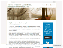 Tablet Screenshot of misuseofdowrylawinindia.wordpress.com