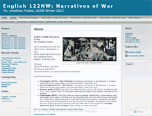 Tablet Screenshot of narrativesofwarforbes.wordpress.com