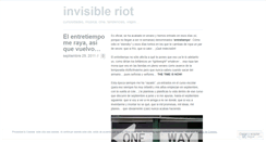 Desktop Screenshot of invisibleriot.wordpress.com