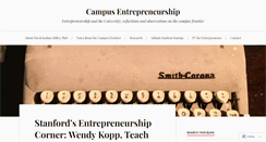 Desktop Screenshot of campusentrepreneurship.wordpress.com