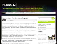 Tablet Screenshot of findin42.wordpress.com